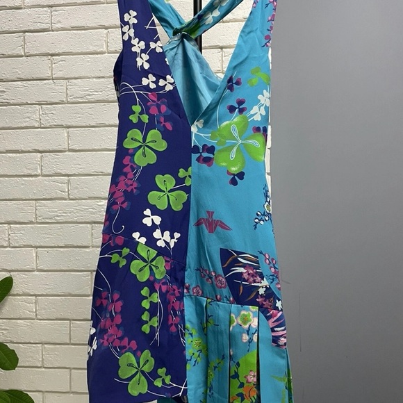 Versace Blue and Green Dress - Picture 6 of 6